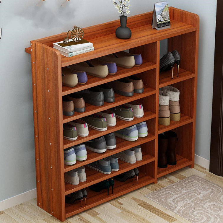 Wooden shoe rack designs for home hot sale